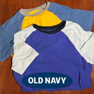 Old Navy Soft Colorful Raglan Short Sleeve Tshirts set of 2 size 18